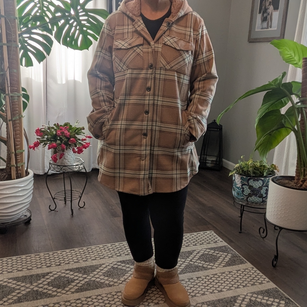 Torrid Tan Plaid Utility Jacket